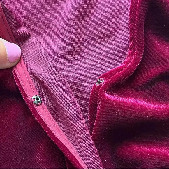 GENTLE FAWN HELEN RED VELVET DRESS mini long sleeve holiday faux wrap small - Picture 7 of 10